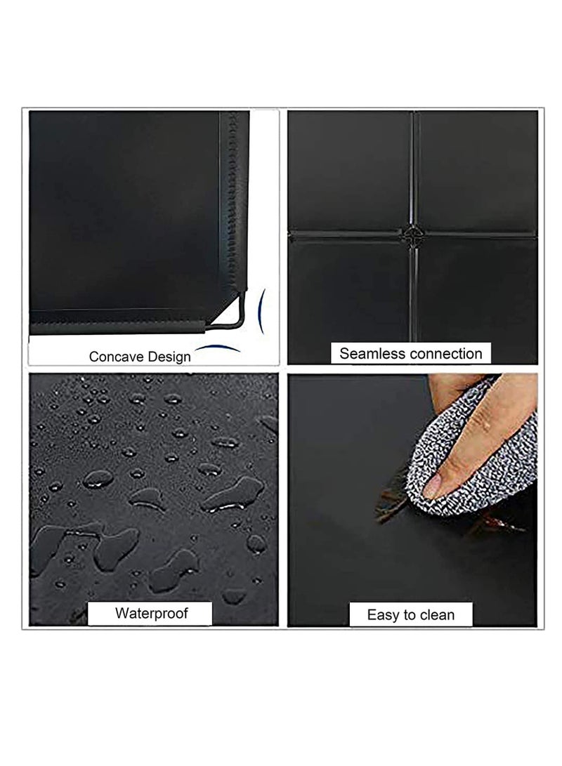 Cube Storage with Doors, 6-Cube Storage Organizer, Plastic Closet Cabinet, Modular Book Shelving Units, Storage Shelf,Ideal for Bedroom, Living Room, Office, 36.6" L x 12.4" W x 36.6" H Black