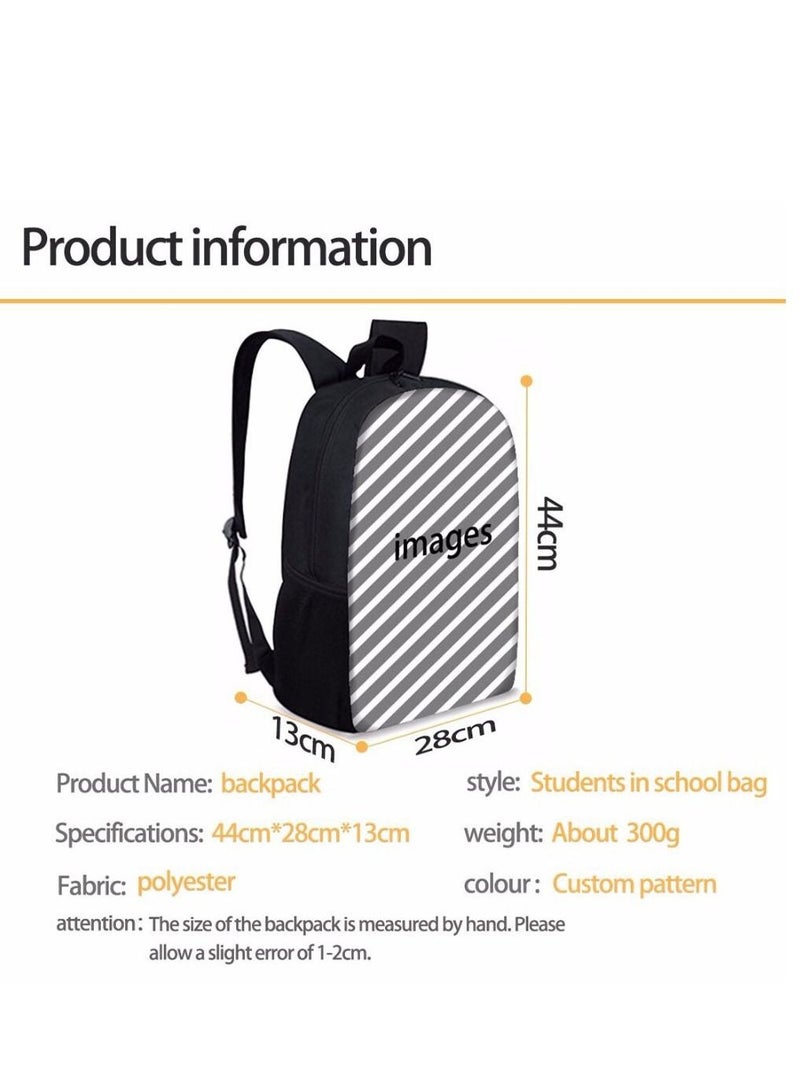Y&D 3 Piece Stitch 3D Print Insulated Lunch Backpack Set Multicolour - Image 3