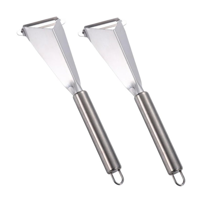 Stainless Steel Fruit Shape Cutters Apple Watermelon Slicer 2 Pcs Kitchen Carving Knives - Image 2