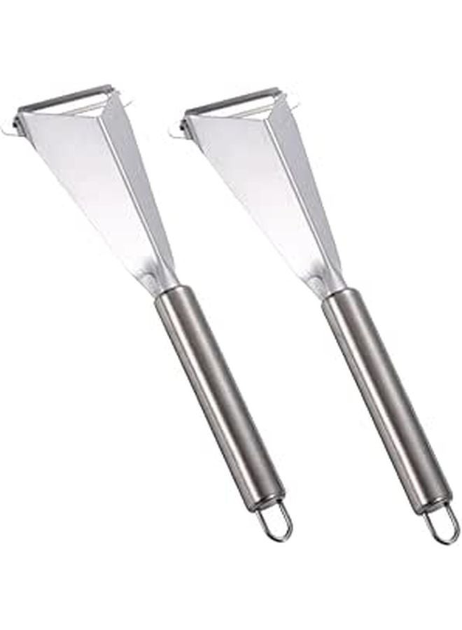 Stainless Steel Fruit Shape Cutters Apple Watermelon Slicer 2 Pcs Kitchen Carving Knives - Image 1