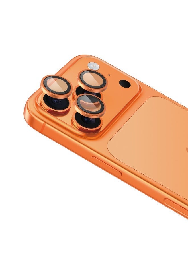 ارمور برو حماية عدسة كاميرا DoubleAR، iPhone 17 Pro & 17 Pro Max، عدسة DoubleAR، برتقالي كوني - Image 1