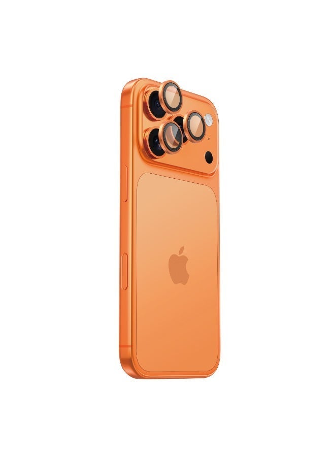 ارمور برو حماية عدسة كاميرا DoubleAR، iPhone 17 Pro & 17 Pro Max، عدسة DoubleAR، برتقالي كوني - Image 4