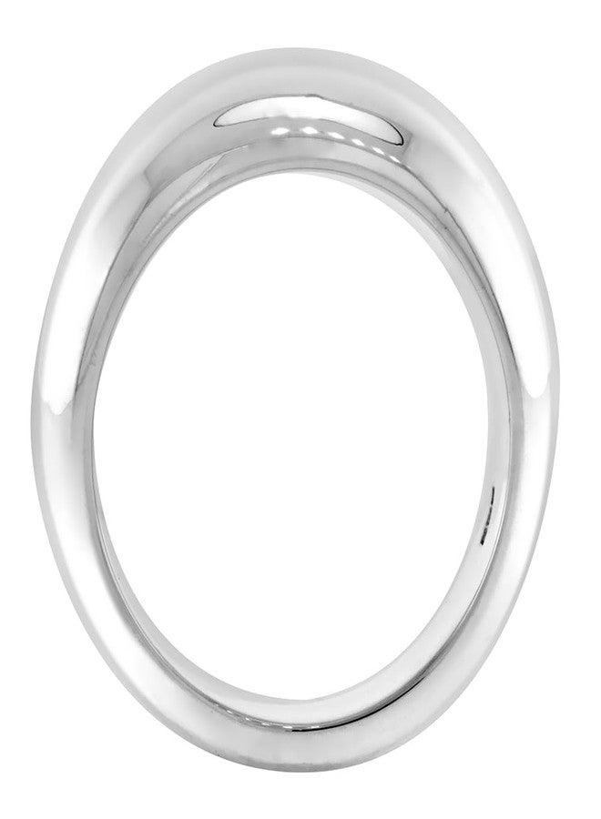 سابرينا سيلفر خاتم سيجار من الفضة الإسترلينية بتصميم قبة منخفضة للنساء، بلمسة نهائية مثالية، عرض 3/8 بوصة، مقاس 7 - Image 2