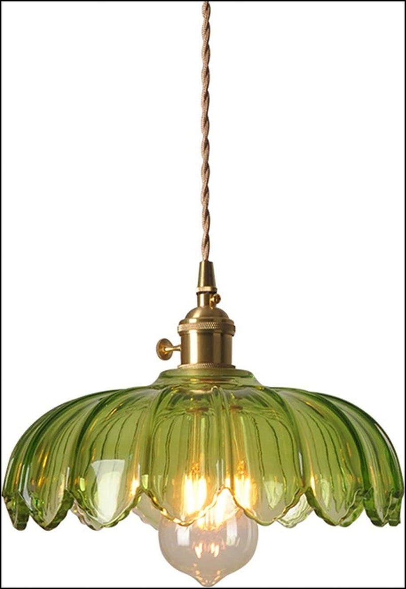 Green Glass Pendant Light E27 - Image 4