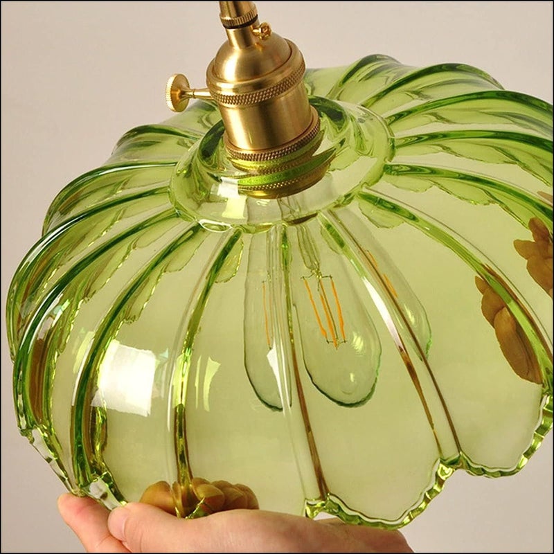Green Glass Pendant Light E27 - Image 5