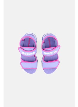 Reebok Kids Girl Wave Glider III Velcro Closure Outdoor Sandals, Lavender  - Image 3