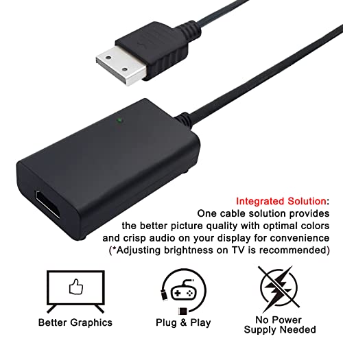 LEVELHIKE HDMI Cable for Sega Dreamcast DC Console, Dreamcast to HDMI Adapter with True VGA Signal Output (100% Improved Video Quality-HD Converter) - Image 3
