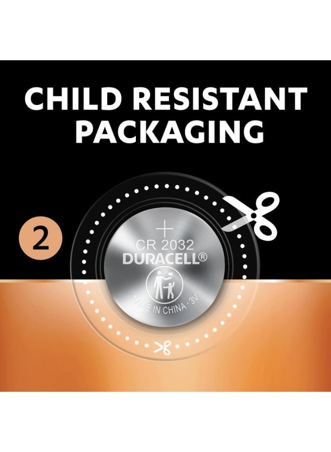 Duracell lithium coin 3 v ,2 pieces ( 2032 )child resistant packing - Image 4
