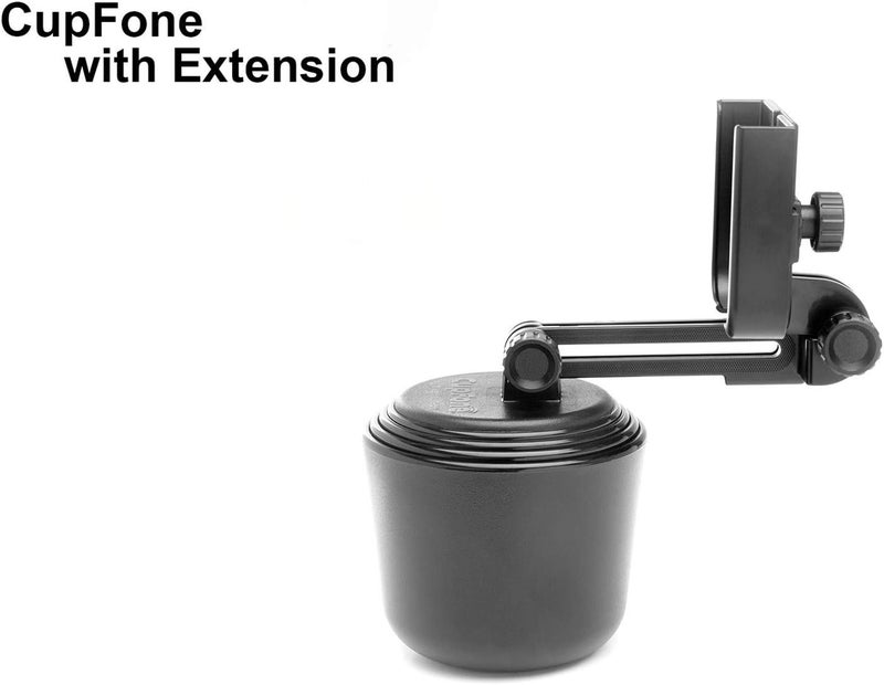 WeatherTech CupFone with Extension – Adjustable, Universal Cup Holder Cell Phone Mount Car & Truck Accessory – Best Design for iPhone & Smartphone Charging – Black Plastic Knobs - Image 5