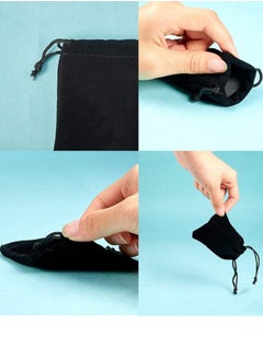 Vitacelli Velvet Drawstring Bags Pouches for Jewelry Gift Packaging Black H36xL25CM (10 PCS)  - Image 2