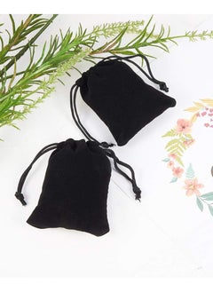 Vitacelli Velvet Drawstring Bags Pouches for Jewelry Gift Packaging Black H36xL25CM (10 PCS)  - Image 3