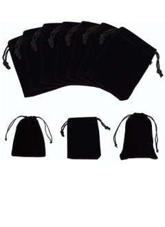 Vitacelli Velvet Drawstring Bags Pouches for Jewelry Gift Packaging Black H36xL25CM (10 PCS)  - Image 1