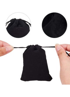 Vitacelli Velvet Drawstring Bags Pouches for Jewelry Gift Packaging Black H36xL25CM (10 PCS)  - Image 4