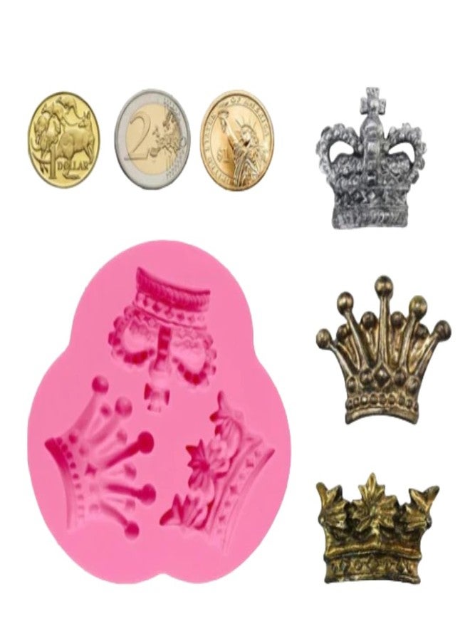 LEGACYCART 1 PCS 3D Crown Chocolate Silicone Molds, Princess Crown Fondant Molds, Mini Crown Candy Baking Molds for Cake Decorating Cupcake Topper Sugar Craft Polymer Clay - Image 4