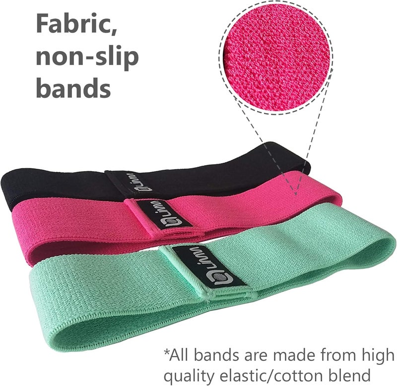 Limm Fittest Pro by Resistance Bands for Legs and Butt, Fabric Exercise Loop Bands Yoga, Pilates, Rehab, Fitness and Home Workout, Strength Bands for Booty - Image 4