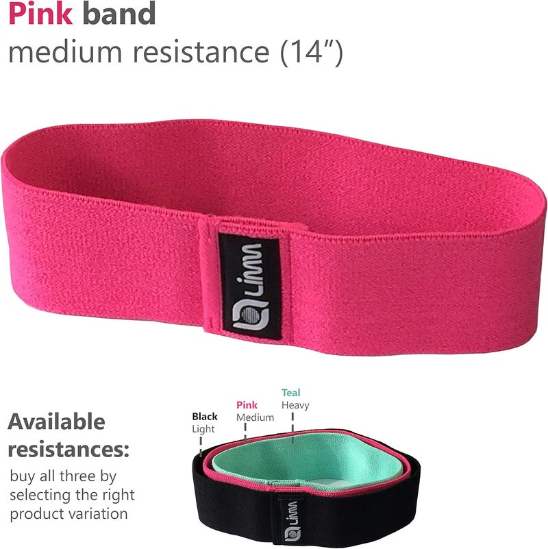 Limm Fittest Pro by Resistance Bands for Legs and Butt, Fabric Exercise Loop Bands Yoga, Pilates, Rehab, Fitness and Home Workout, Strength Bands for Booty - Image 2