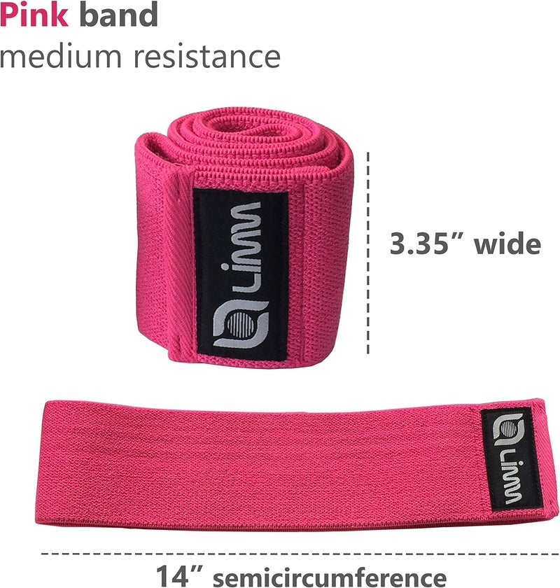 Limm Fittest Pro by Resistance Bands for Legs and Butt, Fabric Exercise Loop Bands Yoga, Pilates, Rehab, Fitness and Home Workout, Strength Bands for Booty - Image 5