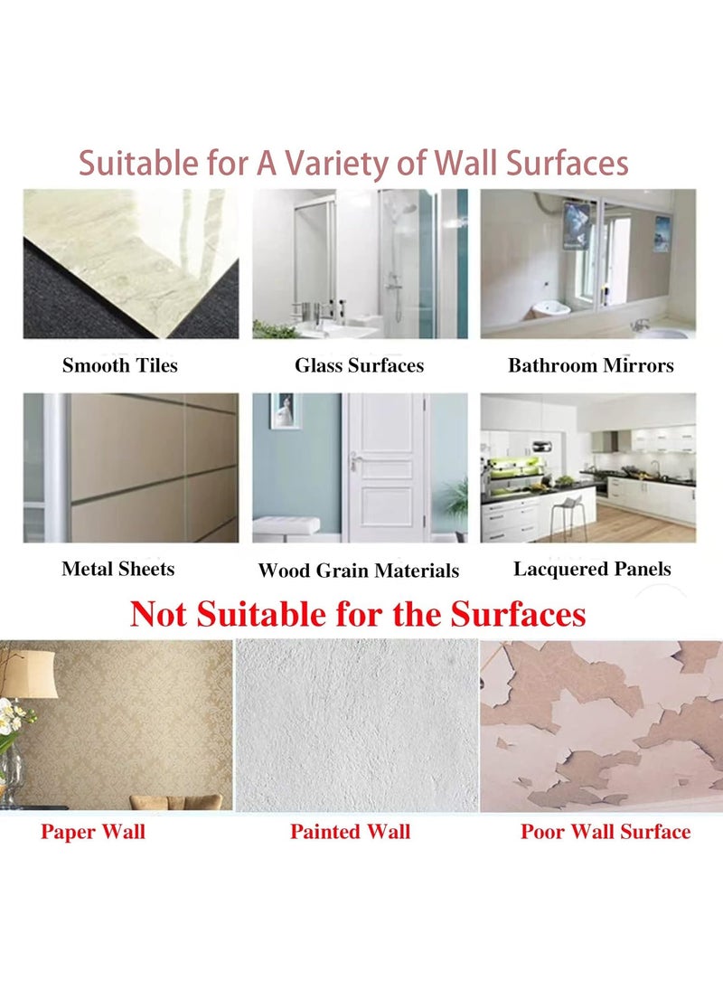 SHAYONAM SHAYONAM Adhesive Hooks 132LBMax Heavy Duty Self Adhesive Hooks Transparent Waterproof and Oilproof Wall Hooks for Hooks AdhesiveWall Hanger for ClothesWall Hook Clips Sticker Pack of 10  - Image 3