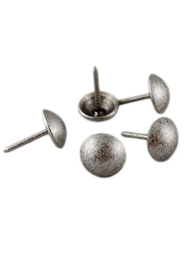Decotacks ® 100 Pcs/Box Upholstery Nails,Tacks 7/16in Head Dia [Antique Pewter Finish] DX0511APW - Image 1