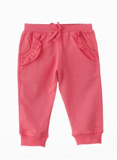 Jelliene Playful Comfort: Girls' Cotton Knitted Joggers  - Image 1