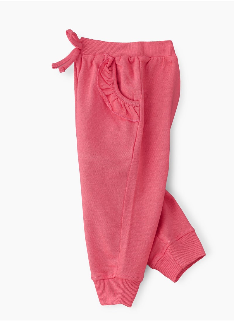 Jelliene Playful Comfort: Girls' Cotton Knitted Joggers  - Image 3