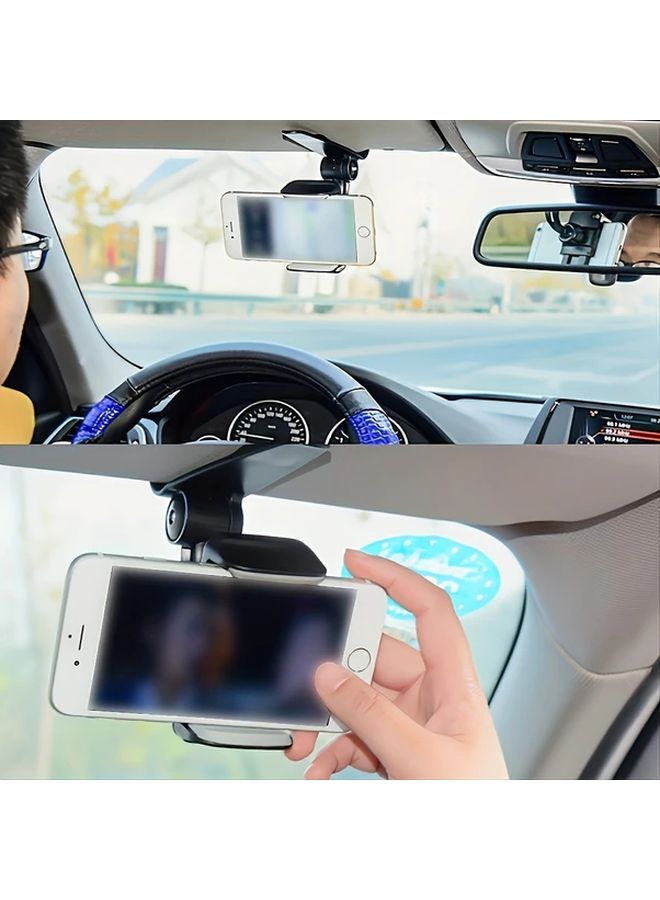 حامل الهاتف العالمي الأسود للسيارة 360 درجة حامل طاقة الشمس الدوار - Image 4