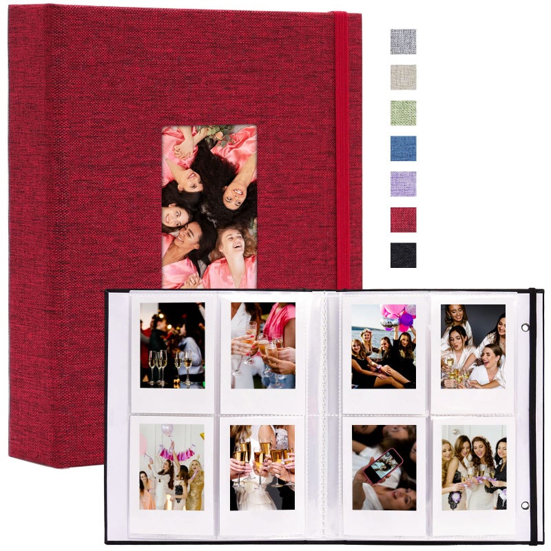 Vienrose Mini Polaroid Photo Album Book 208 Pocket 2x3 Inch Pictures for Fujifilm Instax Mini 7s 8 9 11 25 26 40 50s 90 Evo Z2300 Instant Camera  Polaroid Snap Red 1 Pack