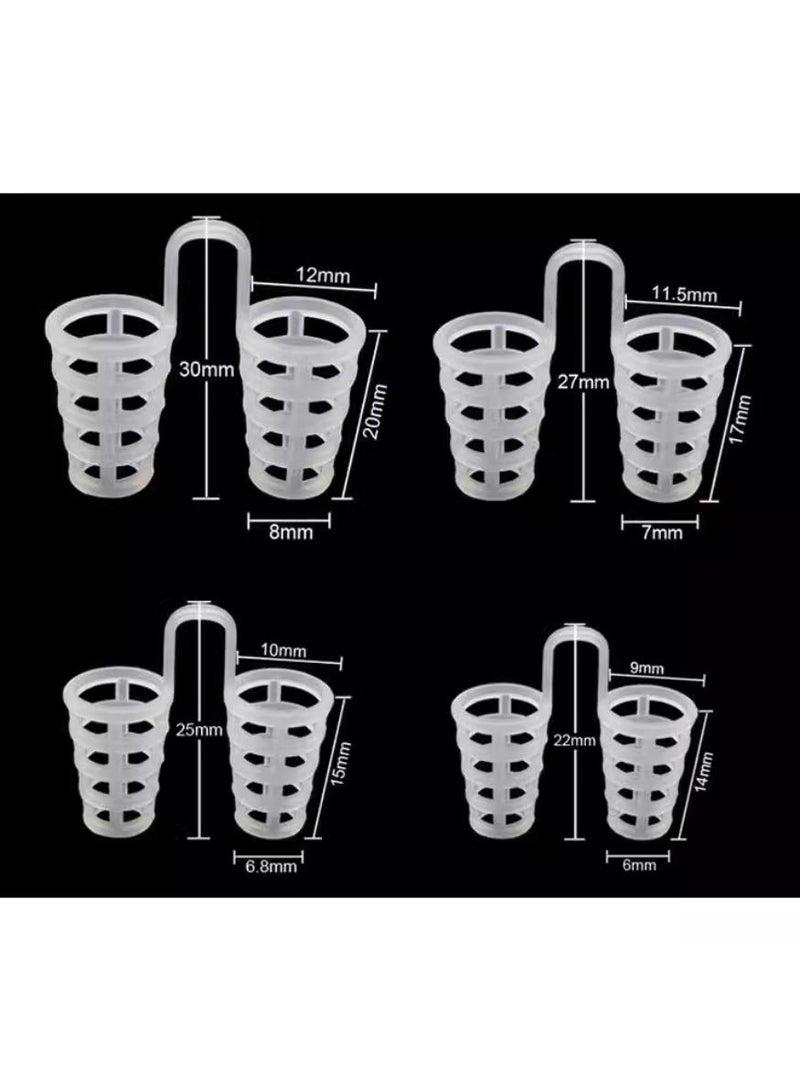 خاجول 8 قطع/مجموعة أجهزة إيقاف الشخير، موسعات أنف سيليكون قابلة لإعادة الاستخدام لتحسين جودة النوم - Image 4