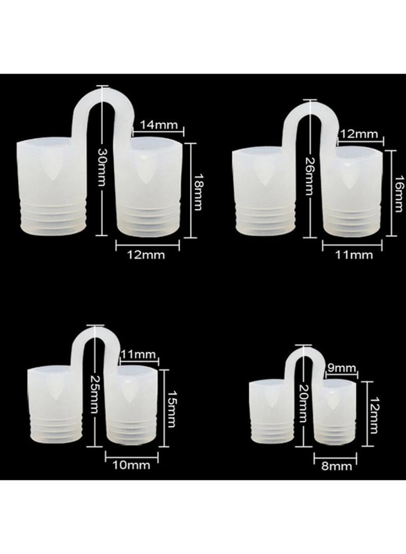 خاجول 8 قطع/مجموعة أجهزة إيقاف الشخير، موسعات أنف سيليكون قابلة لإعادة الاستخدام لتحسين جودة النوم - Image 3