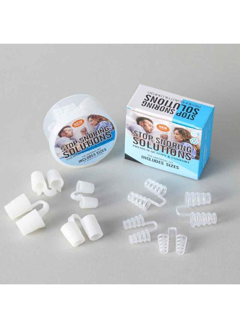 خاجول 8 قطع/مجموعة أجهزة إيقاف الشخير، موسعات أنف سيليكون قابلة لإعادة الاستخدام لتحسين جودة النوم - Image 1