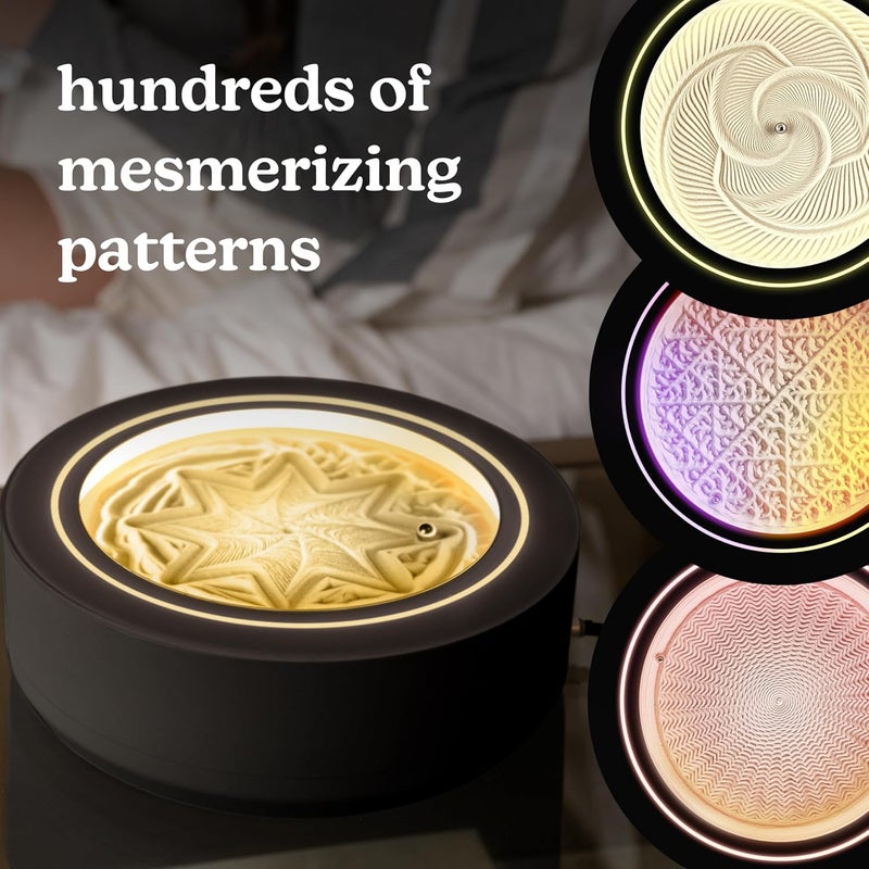 HoMedics حديقة التأمل الزن هوميدكس 11 درفت ساندسكيب بحجم مدمج مع إضاءة LED ذكية متصلة بالواي فاي باللون الأسود - Image 4