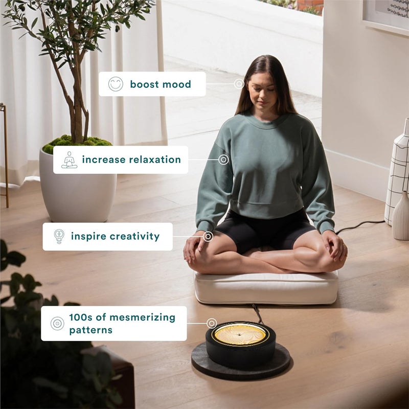 HoMedics حديقة التأمل الزن هوميدكس 11 درفت ساندسكيب بحجم مدمج مع إضاءة LED ذكية متصلة بالواي فاي باللون الأسود - Image 3