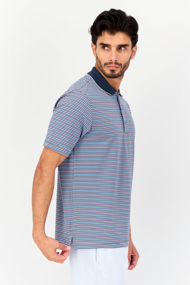 Greg Norman Men Sportswear Fit Short Sleeve Outdoor Polo Shirt, Multicolor - Image 2