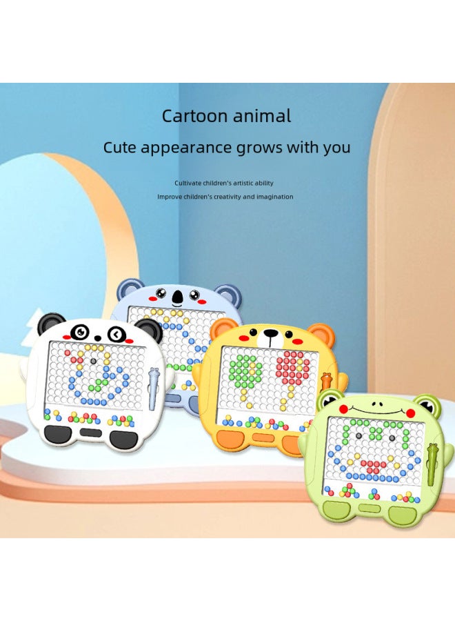 لعبة لوحة رسم مغناطيسية للأطفال لممارسة التركيز والخيال والتفكير والألغاز التعليمية - اللون: صندوق ألوان كلاسيكي: لوحة رسم مغناطيسية (20 بطاقة + 106 خرزة) - Image 5