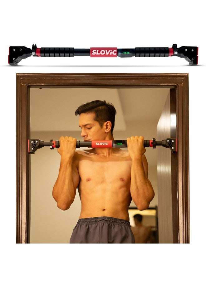 SLOVIC Door Pull Up Bar For Home Workout [200 Kg Load Capacity]| No Screw Pull Up Bar Stand With Anti-Skid Grip [Length 72-110 Cm]| Gym Equipment For Home Workout | Pull Up Bar Wall Mounted For Height - Image 1