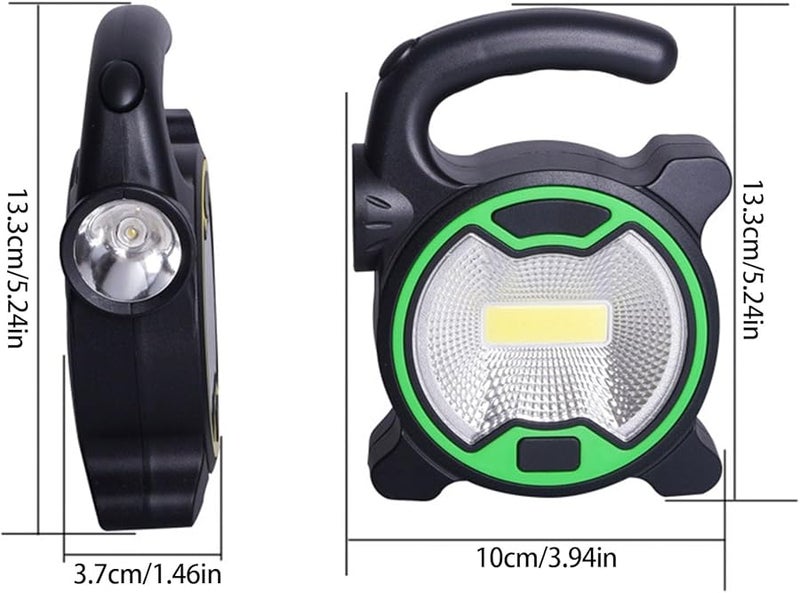 مصباح LED للتخييم قابل لإعادة الشحن باليد باللون الأخضر للمشي لمسافات طويلة في الهواء الطلق والغوص والغوص وإضاءة الطوارئ - Image 5