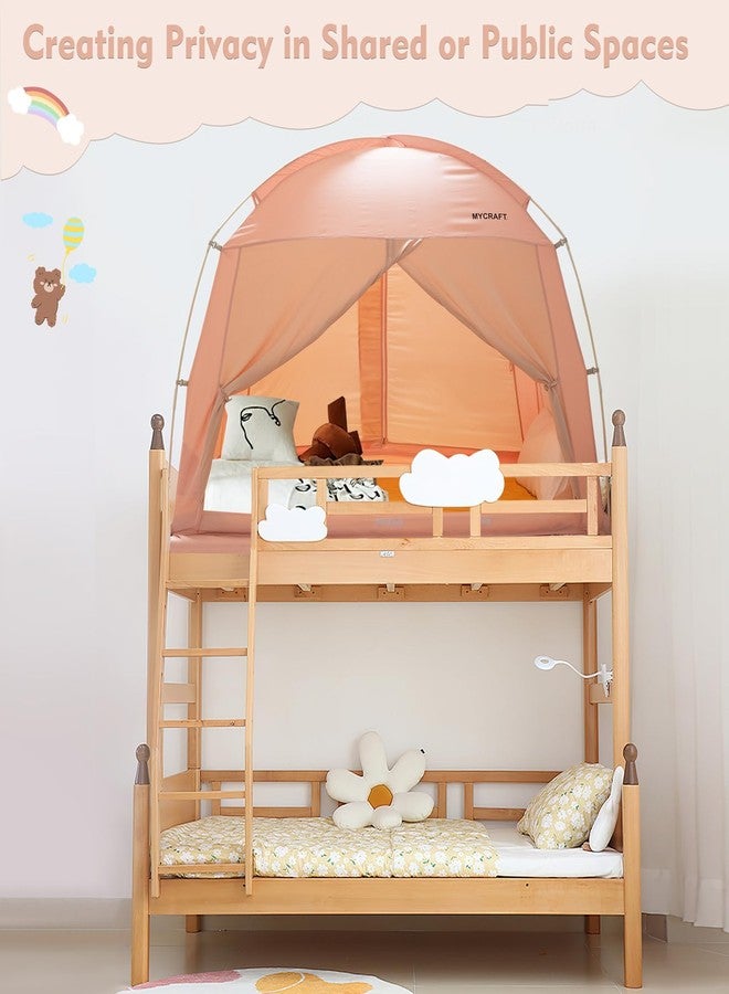 Mycraft Twin Size Bed Tents Canopy Bed-Privacy Dream Tent for Cozy Indoor Sleeping, Light-Reducing,and Breathable, with 4 Doors Floor Tent Bed - Image 4