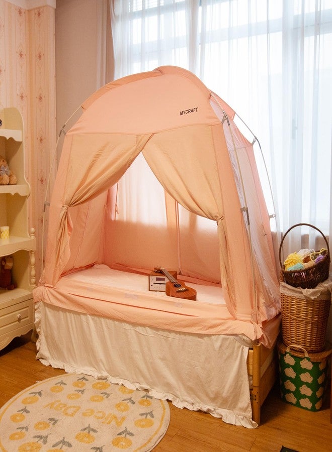 Mycraft Twin Size Bed Tents Canopy Bed-Privacy Dream Tent for Cozy Indoor Sleeping, Light-Reducing,and Breathable, with 4 Doors Floor Tent Bed - Image 5