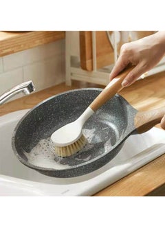 SOWUGI Kitchen Dish Brush Bamboo Handle Dish Scrub Brush Pans Pots Kitchen Sink Dish washing Cleaning Brush  - Image 2