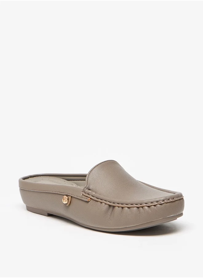 Flora Bella By Shoexpress Textured Slip-On Mules