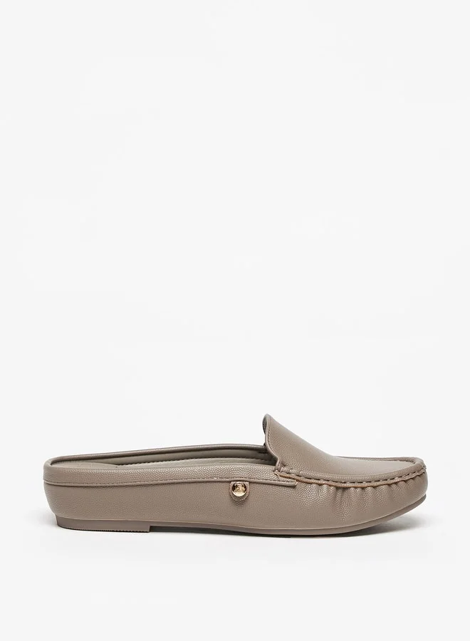 Flora Bella By Shoexpress Textured Slip-On Mules