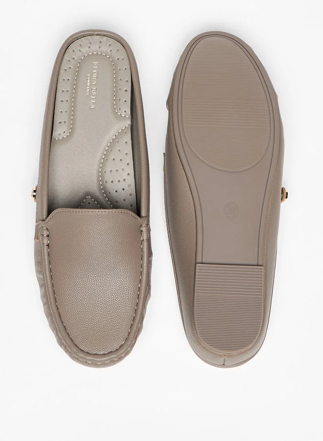 Flora Bella By Shoexpress Textured Slip-On Mules