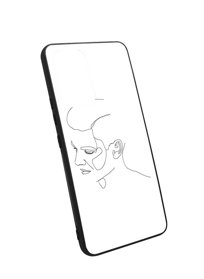 Okteq TPU Protection and Hybrid Rigid Clear Back Cover Case Male Face for Samsung Galaxy A53 5G - Image 2