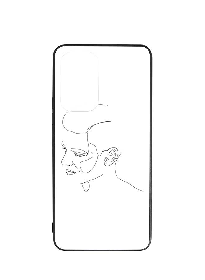 Okteq TPU Protection and Hybrid Rigid Clear Back Cover Case Male Face for Samsung Galaxy A53 5G - Image 1