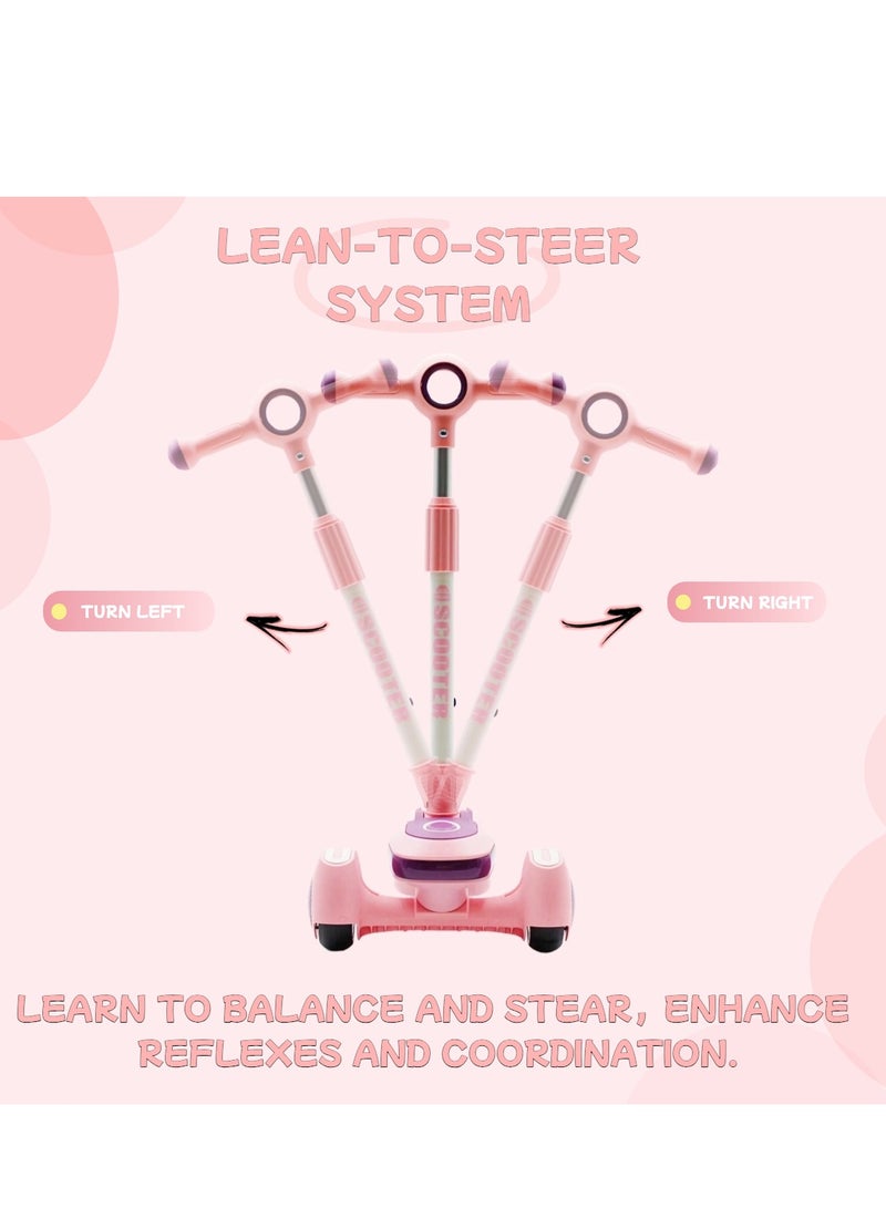 إيزي فيتشور سكوتر ركل للأطفال من إيزي فيوتشر: تصميم قابل للطي، مقبض قابل لضبط الارتفاع، عجلات LED، فرامل خلفية وموسيقى للأعمار من 3 إلى 8 سنوات - Image 4