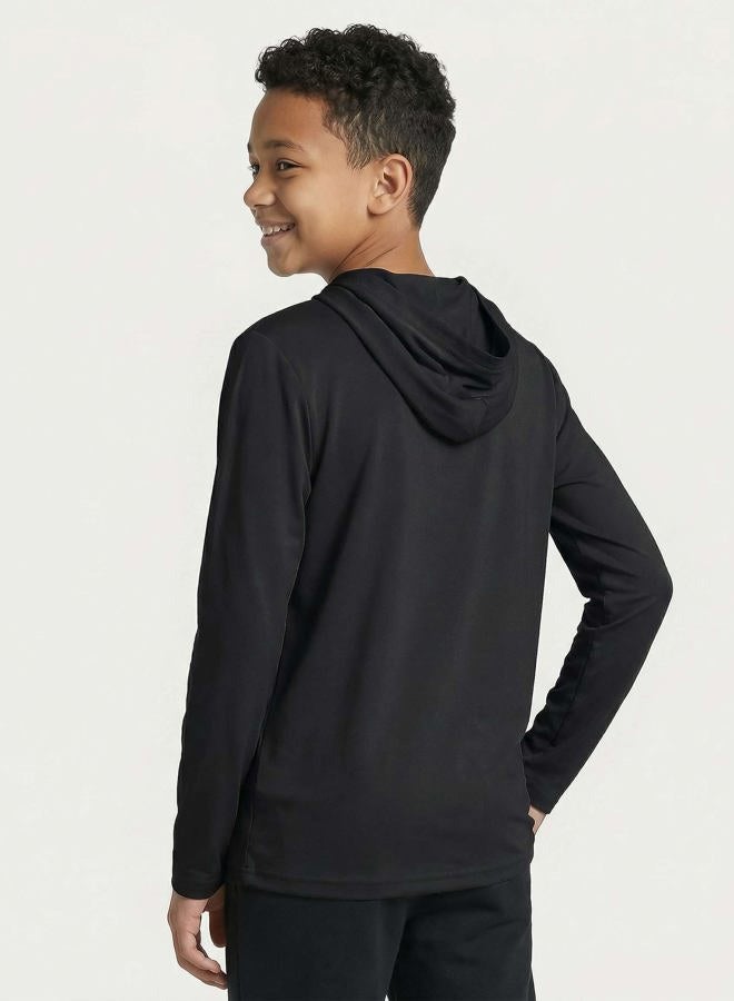 REALESSENTIALS 3 Pack: Boys Girls Youth Teen Quick Dry Dri Fit Dry Fit Long Sleeve Active Athletic Hoodie Tops Gym Sweatshirt Basketball Clothes Moisture Wicking Performance -Set 3,S - Image 5