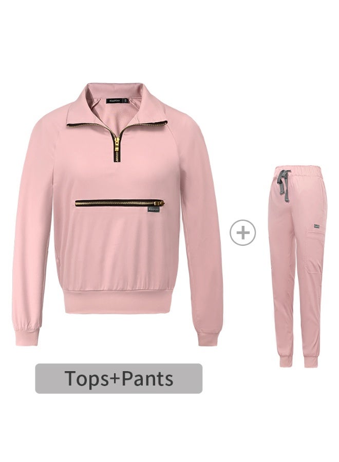 NIBEMINENT Spring Autumn Scrubs Uniform  Long Sleeved Medical Hospital Sets Scrubs Woman Suit Veterinary Nurse Uniforms - Image 1