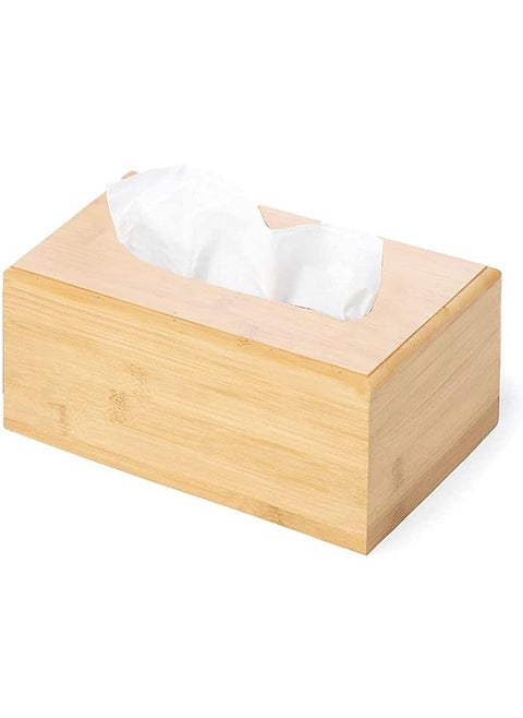 Design Bamboo Tissue Box Rectangular 1 Pack - Modern and Minimalistic Style
