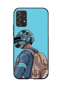 Protective Case Cover For Samsung Galaxy A32 5G Helmet And In Military Uniform Design Multicolour