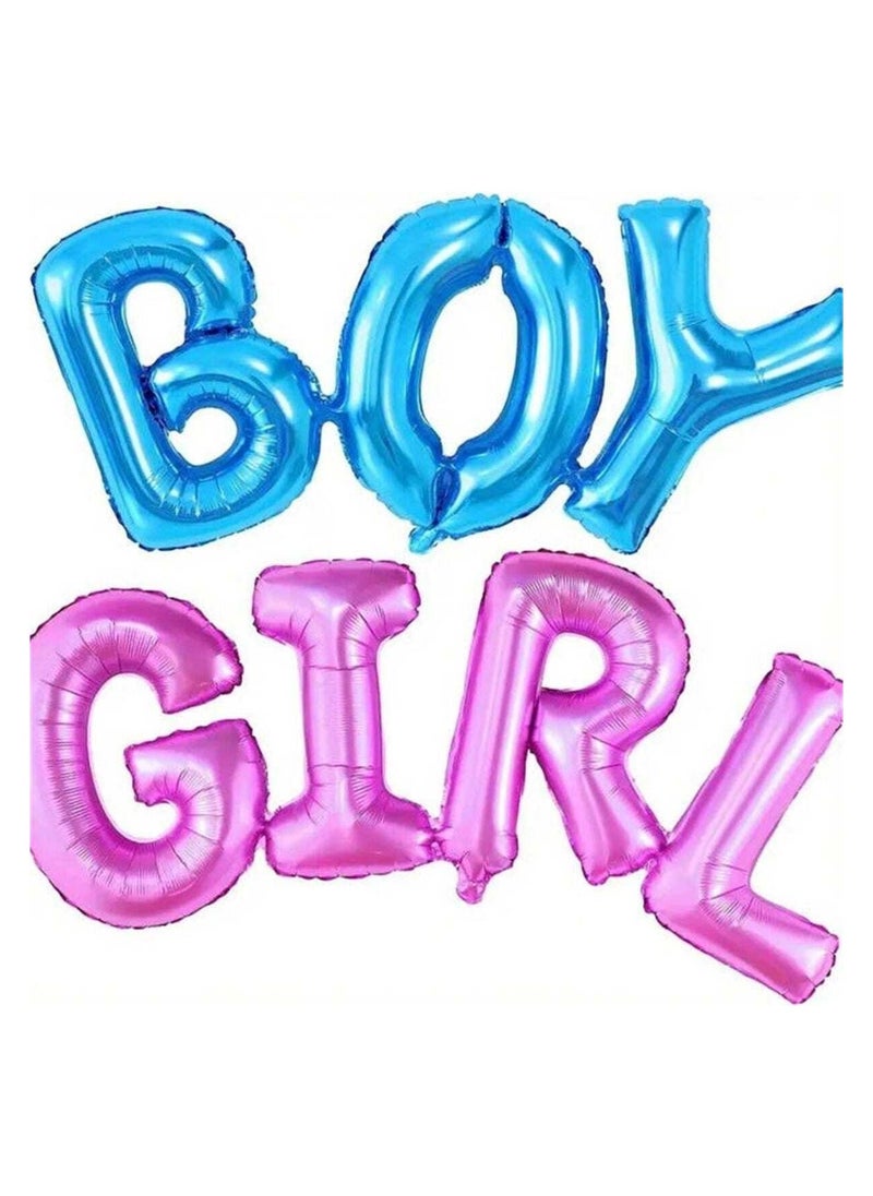 Generic - Gender Reveal Balloons Blue and Pink The set includes 2 curtains and 2 balloons to add a special touch to your party - Image 1